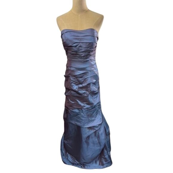NWT!! "BILL LEVKOFF" Purple/Blue Iridescent Strapless Dress Prom Formal SZ 10 - Picture 2 of 16